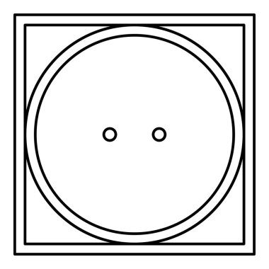 Makinede davul kurutma genellikle mod Giysi bakım sembolleri Yıkama kavramı Çamaşır işareti simgesi anahat siyah renk vektör illüstrasyon düz stil görüntü