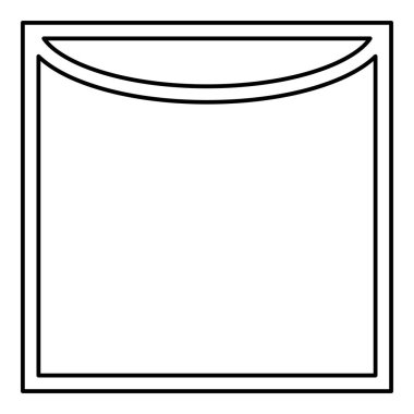 Askıda dikey kurutma Giysi bakım sembolleri Yıkama konsepti Çamaşır işareti simgesi anahat siyah renk vektör illüstrasyon düz stil görüntü