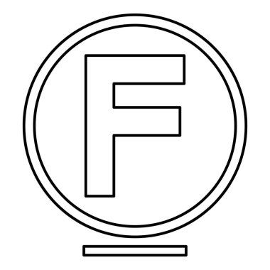 Kolay modda hidrokarbon monoklorotriklorometan ile temizleme Giysi bakım sembolleri Yıkama konsepti Çamaşır işareti simgesi anahat siyah renk vektör illüstrasyon düz stil görüntü