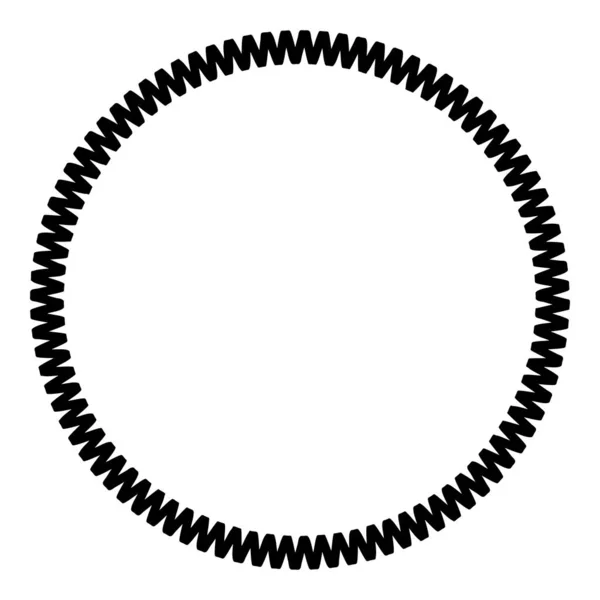 Dekoration cirkel dekorativa linje konst ram ikon svart färg vektor illustration platt stil bild — Stock vektor