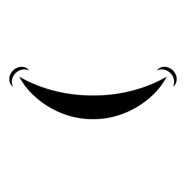 Smile Smlie doodle icon black color vector illustration flat style image — Stock Vector