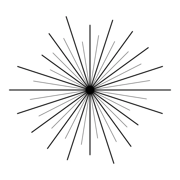 Rayons de soleil Icône concept rayon de soleil couleur noire vecteur illustration plat style image — Image vectorielle