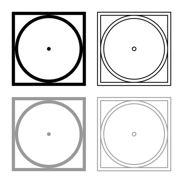 Secado de tambor en modo delicado de la máquina símbolos de cuidado de la ropa concepto de lavado icono de signo de lavandería esquema conjunto negro gris vector ilustración estilo plano imagen — Vector de stock