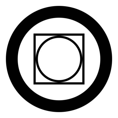 Çamaşır makinesinde kuru sıkılmış eğilebilir Giysi bakım sembolleri Daire yuvarlak siyah renkli vektör illüstrasyon düz stil görüntü çamaşır işareti simgesi