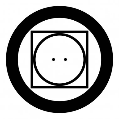 Makinede davul kurutma genellikle mod Giysi bakım sembolleri Çamaşır konsepti Daire yuvarlak siyah renk vektör illüstrasyon düz stil görüntü çamaşır işareti simgesi