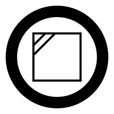 Gölgede Kuru Boya Giysi bakım sembolleri Çamaşır konsepti Daire yuvarlak siyah renkli vektör illüstrasyon düz stil görüntü içinde işaret simgesi