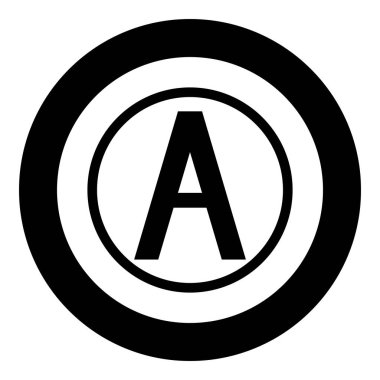 Herhangi bir çözüm ile kuru temizleme Giysi bakım sembolleri Çamaşır konsepti Daire yuvarlak siyah renkli vektör illüstrasyon düz stil görüntü içinde çamaşır işareti simgesi