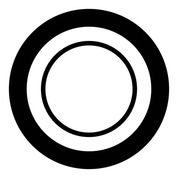 干洗 干燥清洁剂的衣服护理符号 清洗概念 洗衣标志图标在圆形黑色矢量插图平面风格图像 — 图库矢量图片