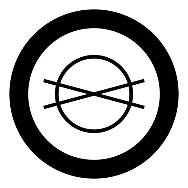 Химчистка запрещена Символы по уходу за одеждой Концепция стирки Знак прачечной круглого черного цвета векторная иллюстрация плоский стиль изображения — стоковый вектор