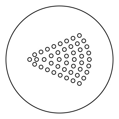 Sprey Aerosol jet Su sprey sis atomizer kozmetik şişe simgesi daire yuvarlak anahat siyah renk vektör illüstrasyon düz stil görüntü