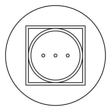 Makinede davul kurutma yüksek sıcaklık modu Giysi bakım sembolleri Yıkama konsepti Daire yuvarlak anahat siyah renk vektör illüstrasyon düz stil görüntü çamaşır işareti simgesi