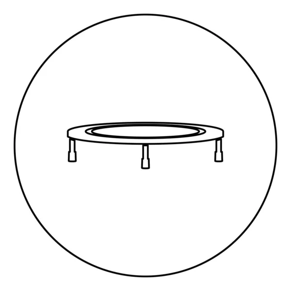 Saut Trampoline Pour Icône Rebond Cercle Contour Rond Illustration Vectorielle — Image vectorielle