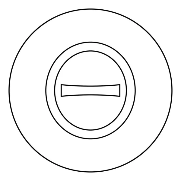 Theta Majuscule Grec Symbole Majuscule Lettre Icône Police Cercle Contour — Image vectorielle