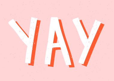 kırmızı ve beyaz pastel pembe bir arka plan üzerinde Vintage tarzı tipografik tasarım. 