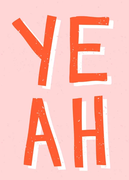 ビンテージ スタイル赤とパステル ピンクの背景に白の文字体裁デザイン — ストックベクタ