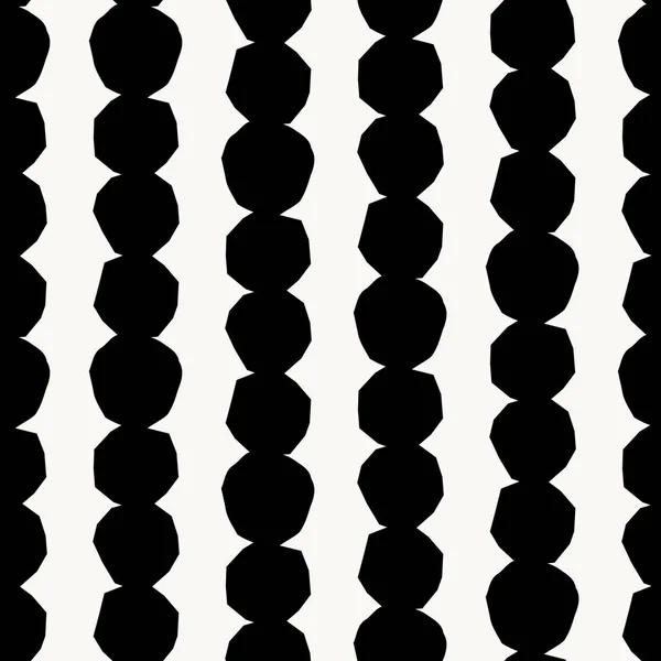 Nahtloses Muster Mit Abstrakten Geometrischen Formen Schwarz Und Weiß — Stockvektor