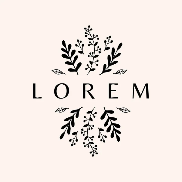 Design Logotipo Tipográfico Moderno Elegante Para Floristas Cosméticos Casamentos Decoração Vetores De Bancos De Imagens