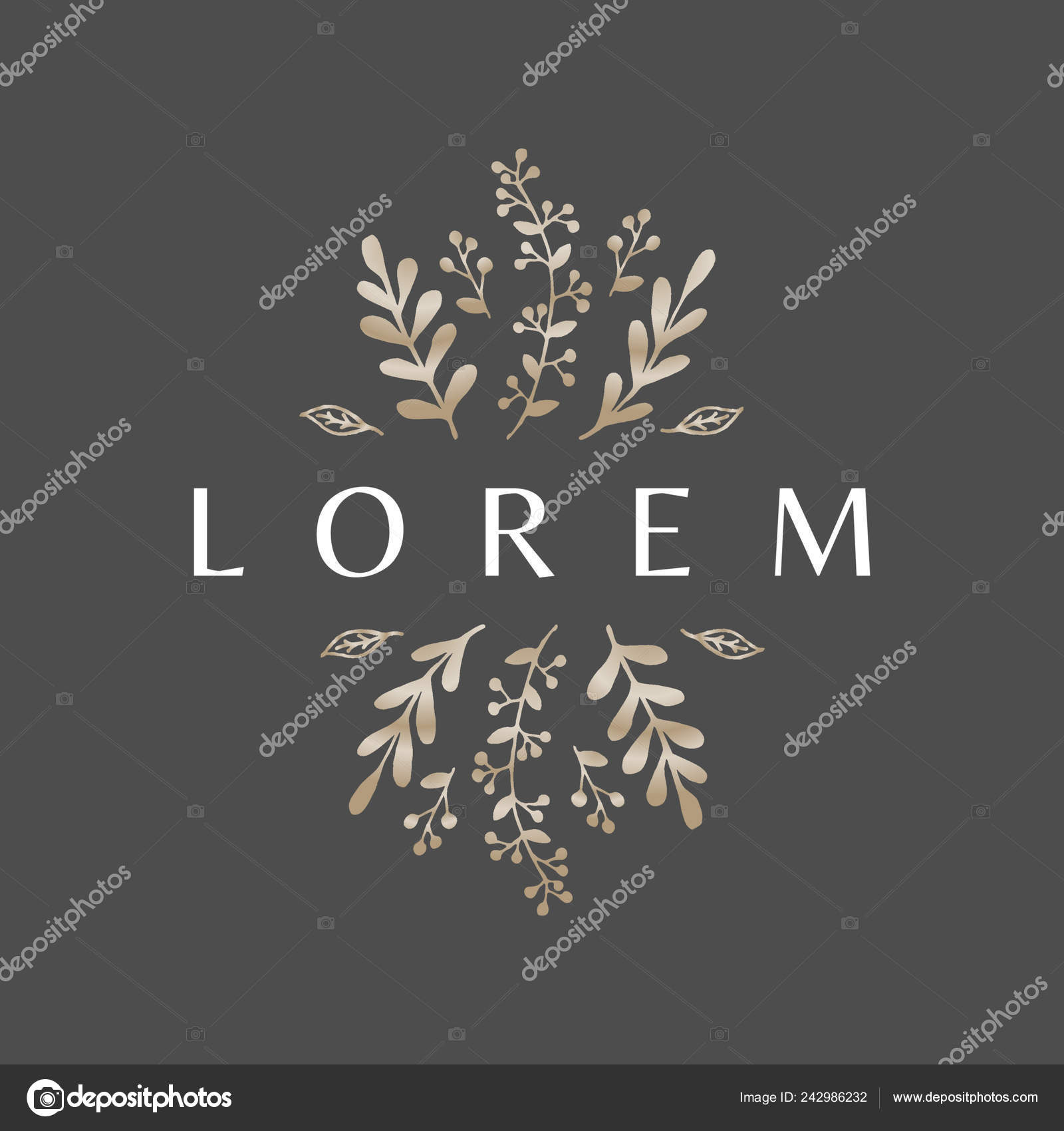 Modern Elegant Premade Typographic Logo Design Florists Cosmetics