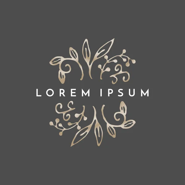 Diseño Moderno Elegante Del Logotipo Tipográfico Prefabricado Para Floristas Cosméticos — Archivo Imágenes Vectoriales