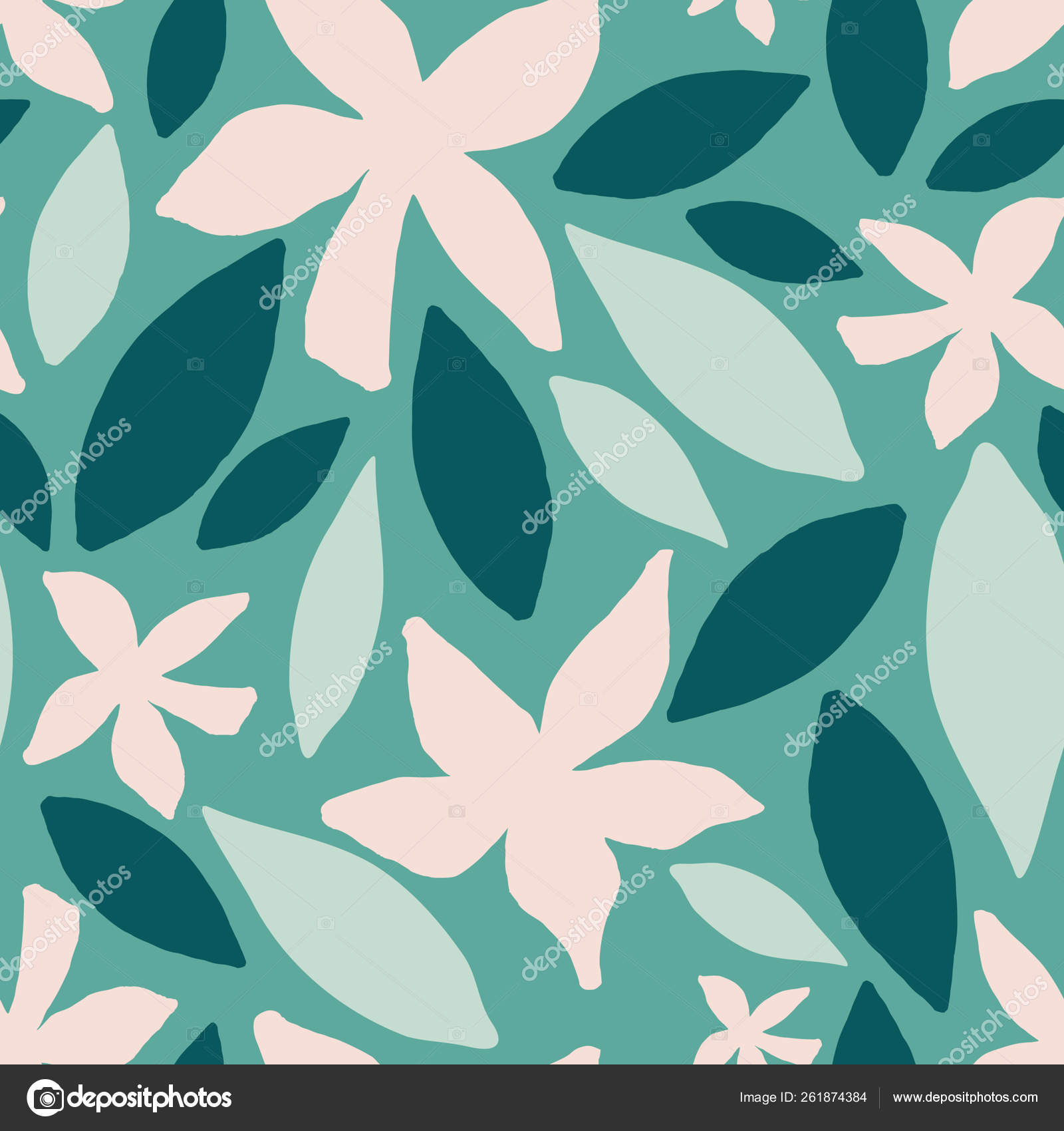 Seamless Abstract Floral Pattern Vector Image By C Ivaleks Vector Stock 261874384