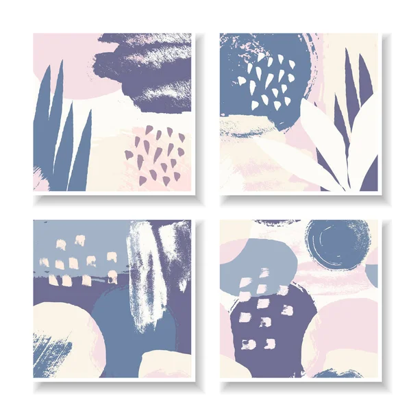 Collage contemporaneo Quadrato Design Templates — Vettoriale Stock
