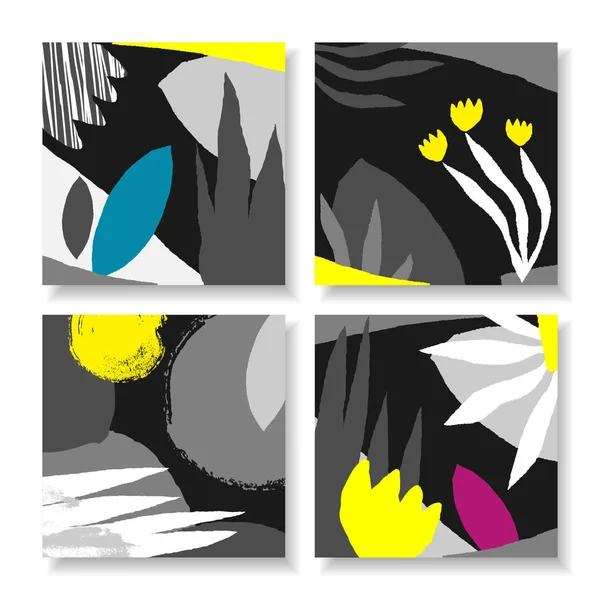Plantillas contemporáneas de diseño cuadrado Collage — Archivo Imágenes Vectoriales