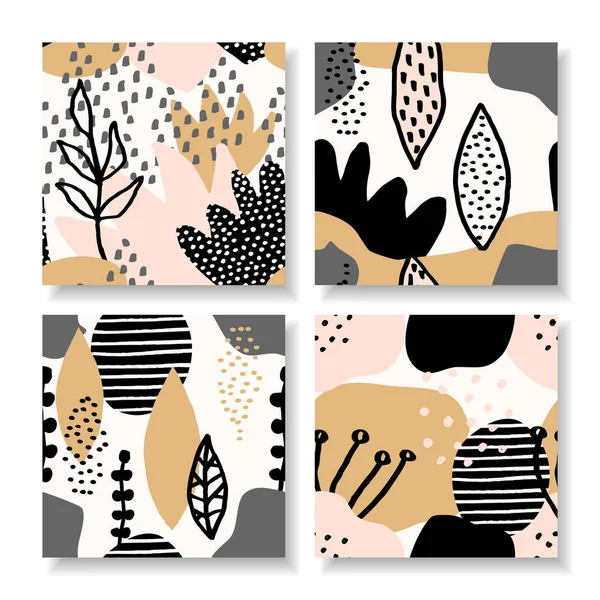 Plantillas contemporáneas de diseño cuadrado Collage — Vector de stock
