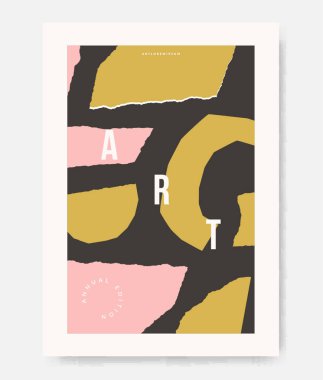 çerçeve içinde resim yazısı ile soyut illüstrasyon