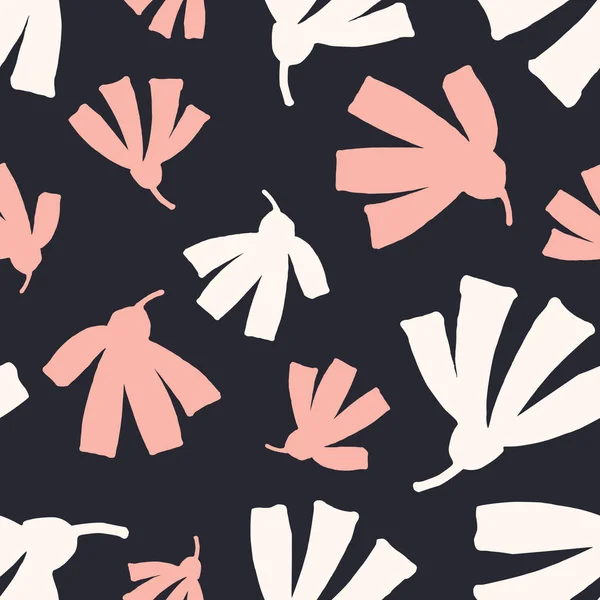 无缝抽象花卉形状图案 — 图库矢量图片