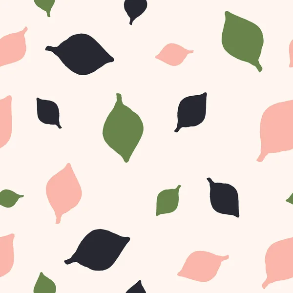 Sömlösa abstrakta löv former mönster — Stock vektor