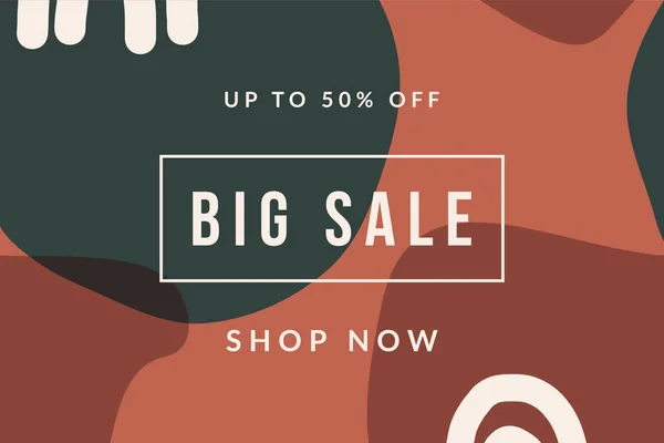 Abstract Shapes Sale Banner Design — Stock Vector