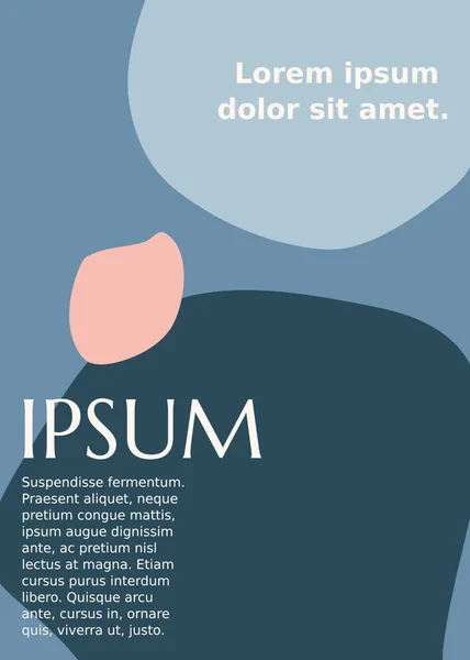 Organische Formen Pastellfarben Mit Beispieltext Layout Moderne Und Stilvolle Broschüre — Stockvektor