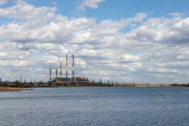 zmievskaya termik santrali. şirket centrenergo. Kharkiv bölgesi. Ukrayna.