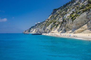 Egremni Beach Lefkada Yunanistan-Iyon Denizi