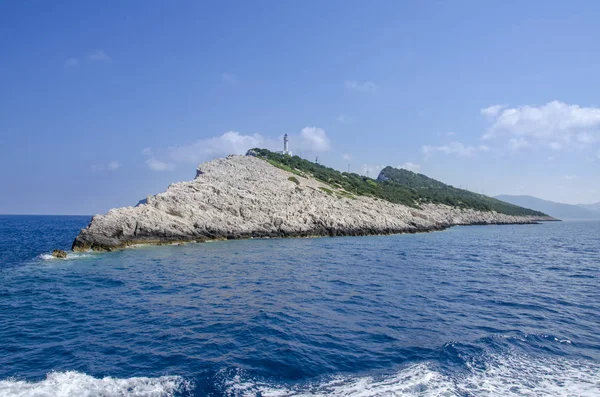 Faro Doukato Isla Lefkada Grecia Mar Jónico — Foto de Stock