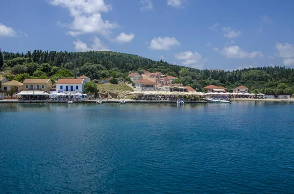 Pueblo Fiskardo Isla Cefalonia Mar Jónico Lefkada Grecia Mediterráneo — Foto de Stock