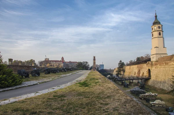 Belgrado Serbia Fortaleza Kalemegdan Torre Del Reloj Museo Militar — Foto de Stock