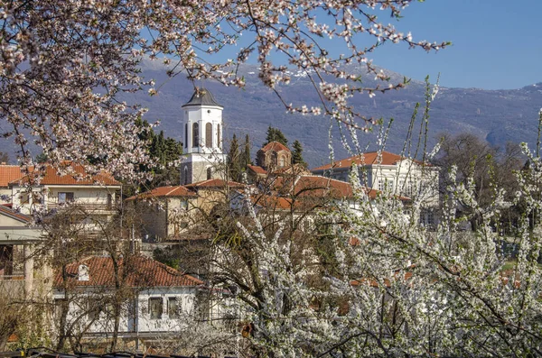 Ohrid Casco Antiguo Macedonia Santa María Peryvleptos San Clemente — Foto de Stock