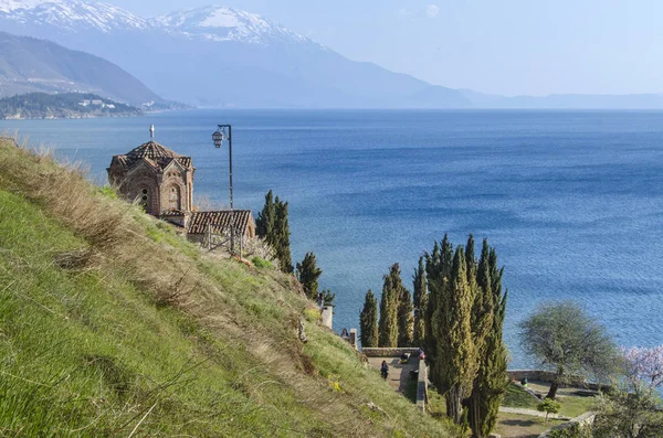 Ohrid Macedonia Kaneo Iglesia San Juan Lago Ohrid — Foto de Stock