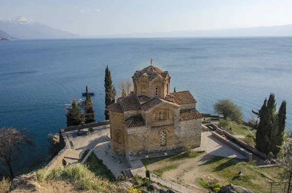 Ohrid Macedonia Kaneo Iglesia San Juan Lago Ohrid — Foto de Stock