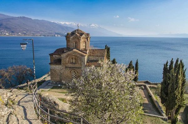 Ohrid Macedonia Kaneo Gereja Santo Yohanes Teolog — Stok Foto