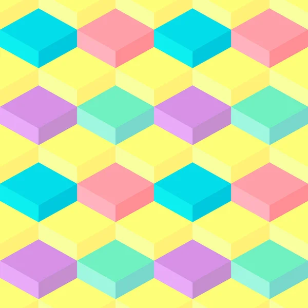 抽象的なカラフルなモザイク ベクトルの幾何学的図形を のシームレスなパターン ミニマルなポスター デジタル壁紙 Web バナー ゲームの背景 カード ブランク — ストックベクタ