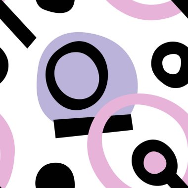 Vektör basit serbest şekiller ile şirin seamless modeli. Arka plan, zemin, duvar kağıdı, Çar afiş, ambalaj kağıdı, çocuk odası dekorasyon, kumaş veya tasarım diğer türleri için handdrawn dokusu