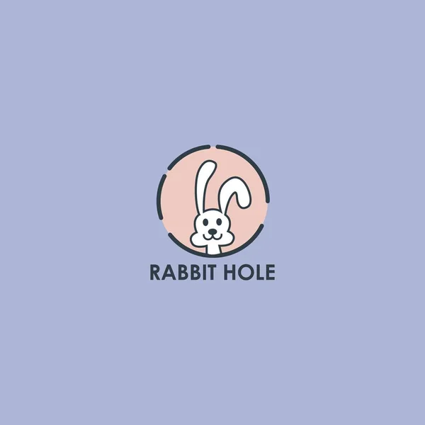 Rabbit Hole Logo Design Vector — Stock Vector