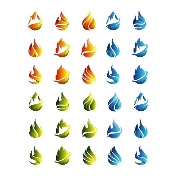 Абстрактный Логотип Нефти Воды — стоковый вектор