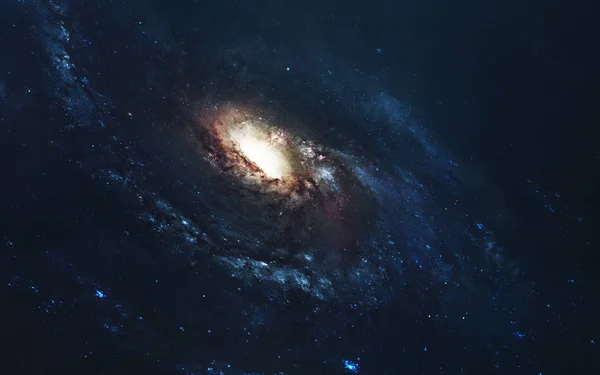 Awesome spiralgalax. Djupa rymden, skönheten i ändlösa kosmos. Sci — Stockfoto