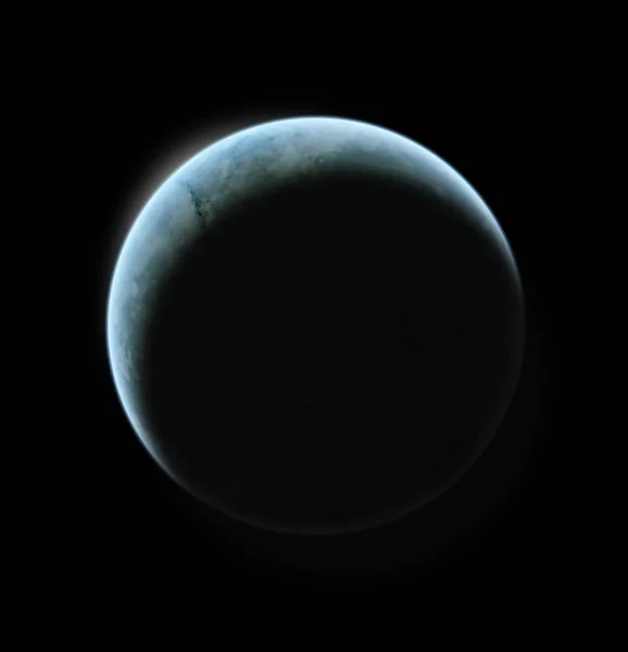 Uzak yıldız sistemindeki gezegenin illüstrasyonu — Stok fotoğraf