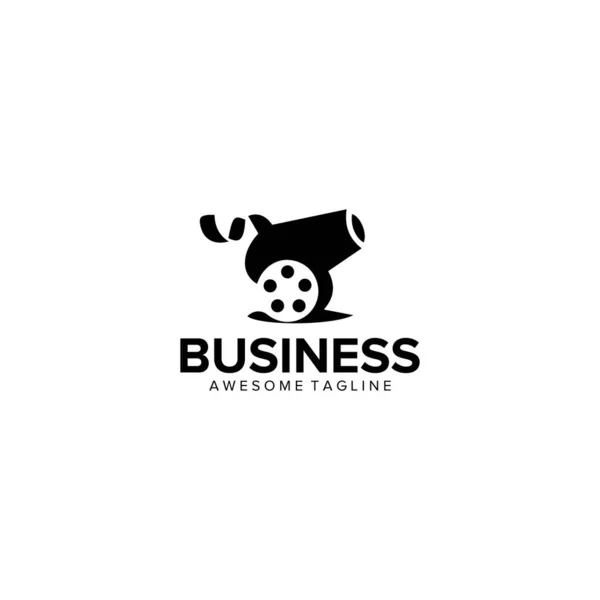 Boom Filme Logotipo Design Vetor —  Vetores de Stock