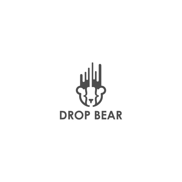 drop bear logo design vector