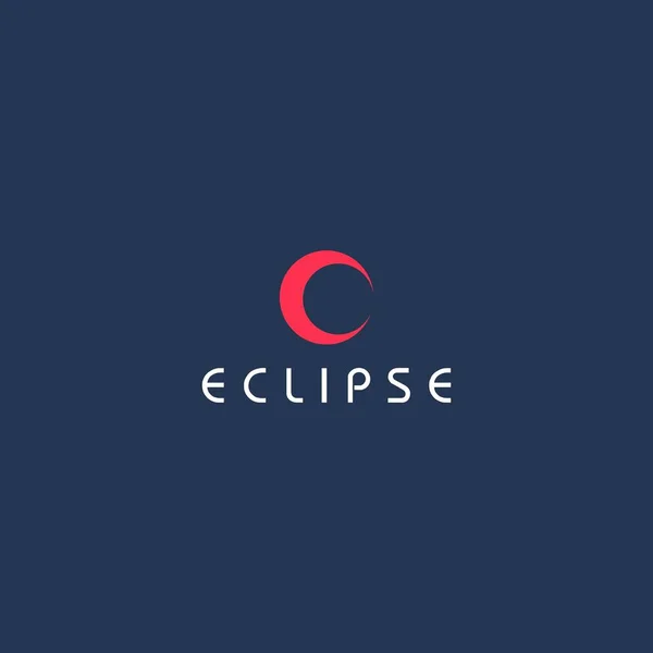 Enkel Eclipse Logo Design Vektor — Stock vektor